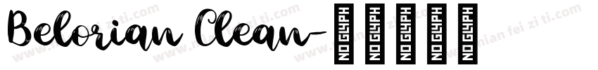 Belorian Clean字体转换